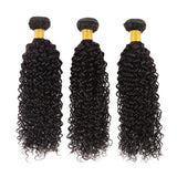 3 Bundle Deals With 13*4 Transparent Frontal Kinky Curly Virgin Human Hair Natural Black - AdiraExclusive