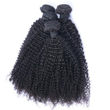 3 Bundle Deals With 13*4 Transparent Frontal Kinky Curly Virgin Human Hair Natural Black - AdiraExclusive