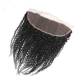 3 Bundle Deals With 13*4 Transparent Frontal Kinky Curly Virgin Human Hair Natural Black - AdiraExclusive