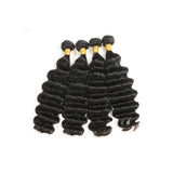 Loose Deep Curly Virgin Human Hair Natural Black Bundles (100 grams) - AdiraExclusive