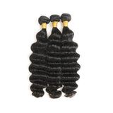 Loose Deep Curly Virgin Human Hair Natural Black Bundles (100 grams) - AdiraExclusive