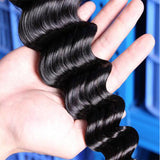 Loose Deep Curly Virgin Human Hair Natural Black Bundles (100 grams) - AdiraExclusive