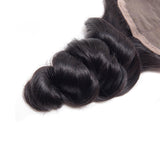 3 Bundle Deals With 4*4 Transparent  Closure Loose Wave Virgin Human Hair Natural Black - AdiraExclusive