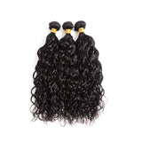 3 Bundle Deals With 4*4 Transparent Closure Natural Curly Virgin Human Hair Natural Black - AdiraExclusive