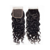 3 Bundle Deals With 4*4 Transparent Closure Natural Curly Virgin Human Hair Natural Black - AdiraExclusive