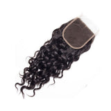 3 Bundle Deals With 4*4 Transparent Closure Natural Curly Virgin Human Hair Natural Black - AdiraExclusive