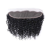 3 Bundle Deals With 13*4 Transparent Frontal Natural Curly Virgin Human Hair Natural Black - AdiraExclusive