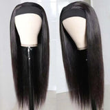 Straight Glueless Headband Wig Natural Black 180% Density - AdiraExclusive