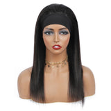 Straight Glueless Headband Wig Natural Black 180% Density - AdiraExclusive