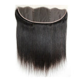 3 Bundle Deals With 13*4 Transparent Frontal Straight Virgin Human Hair Natural Black - AdiraExclusive