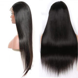 Straight 13x4  Transparent Frontal Lace Wig Natural Black 180% Density - AdiraExclusive