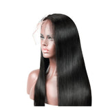 Straight 13x4  Transparent Frontal Lace Wig Natural Black 180% Density - AdiraExclusive