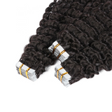 Deep Wave Virgin Human Hair  Tape In Natural Black (20pcs/50grams) - AdiraExclusive