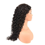 180% Density Deep Wave 4x4 Transparent Closure Lace Wig Natural Black - AdiraExclusive